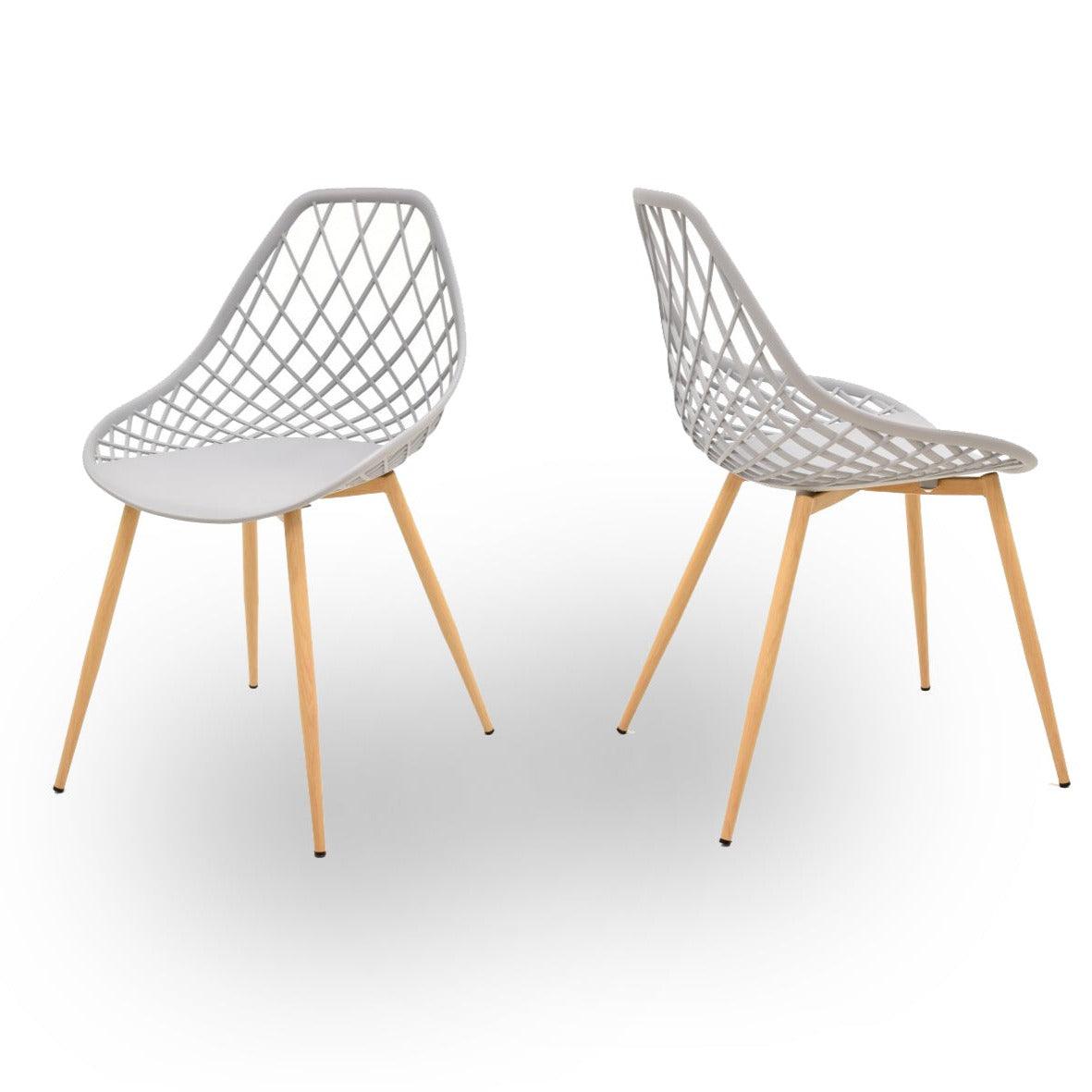 silla moderna modelo KIUS patas acabado madera - Welderfire