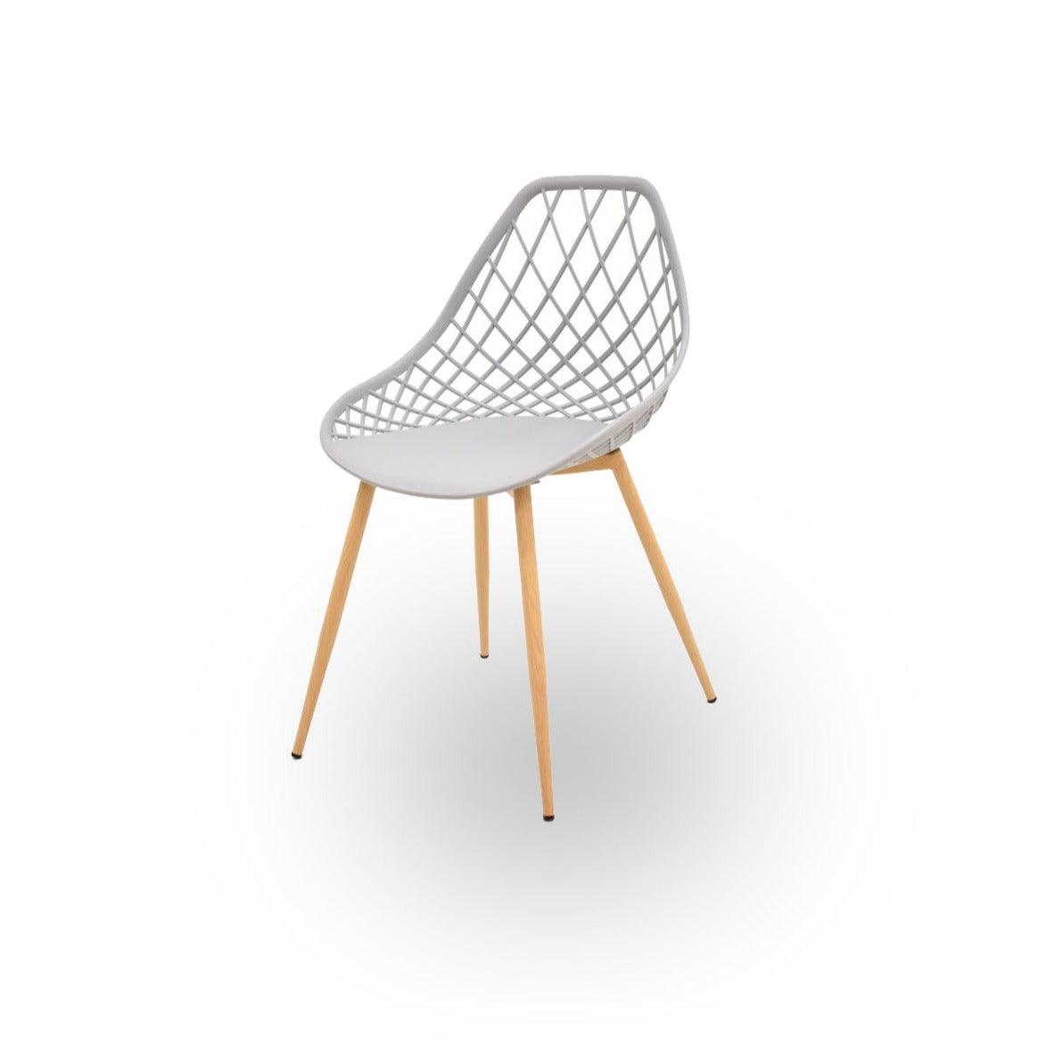 silla moderna modelo KIUS patas acabado madera - Welderfire