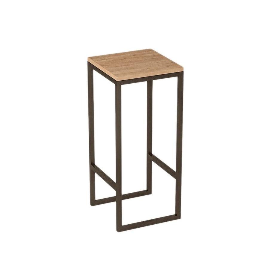 Taburete negro de madera de pino - Welderfire