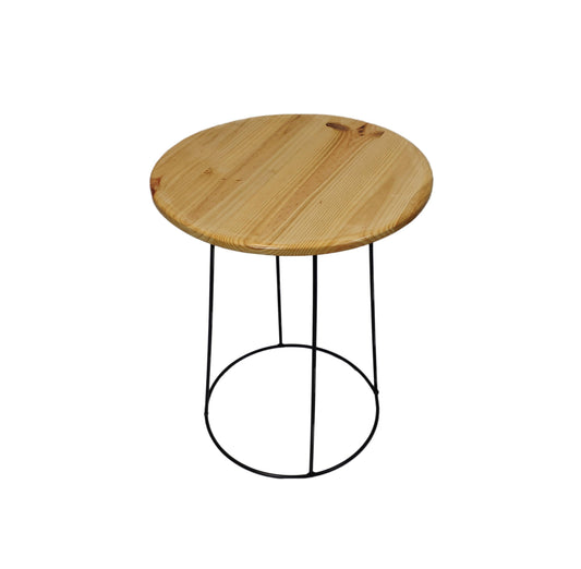 Mesa alta de madera redonda de diseño para bar - Welderfire